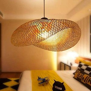 Vogelnest Kroonluchter Lantaarn Hanglamp - Retro Bamboe Lampshade Creatief Rotan E27 Voor Woonkamer Slaapkamer Restaurant Café Teahouse Bar Club Modern, 50cm