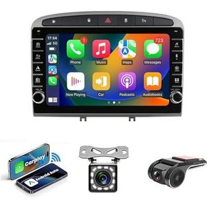 Android 14 Multimedia Stereo Video Speler Voor Peugeot 308 308SW 2007-2015/408 2012-2020 Ondersteunt Car-play Android Auto/Bluetooth/FM AM RDS DAB+ Radio/Stuurbediening(NF-4 8Core 4+64G)