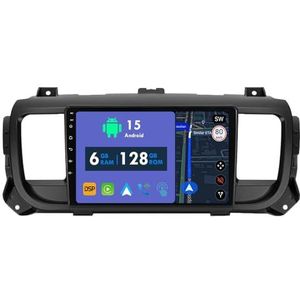 RoverOne Autoradio GPS voor Citroen Jumpy 3 SpaceTourer voor Peugeot Expert 3 2016-2021 Carplay Android Auto Stereo Hoofdeenheid Bluetooth WiFi Radio Speler Sat Navigatie