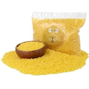 Danilovo Bijenwas Pellets 460 g - Voor Kaarsen, Zeep en Lotion - Duurzaam, Natuurlijk - Benodigdheden Voor Kaarsenmakerij [Geel]