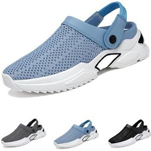 Men's Orthopedic Hollow-Out Summer Sandals,Mesh Shoes Sandals Mens,mens Orthopedic Slippers(Color:Blue,Size:EU 39)