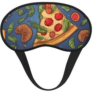 Pizza slaapmasker voor vrouwen meisjes mannen zacht comfortabel oogmasker met verstelbare riem verduisterende oogslaap schaduwhoes voor reizen yoga dutje ploegendienst werk