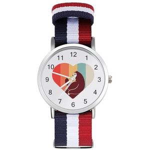 Retro Hart Luiaard Automatisch Horloge Voor Mannen Vrouwen Mode Quartz Horloge Armband Polshorloge voor Thuiskantoor