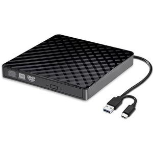 USB 3.0 Type C 2-in-1 ultradunne externe RW CD-brander DVD-optisch station lezer speler draagbare CD-RW DVD-ROM for laptop
