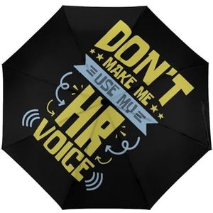Human Resources HR Voice Paraplu Winddicht Sterke Reizen 3 Vouw Paraplu's Voor Mannen Vrouwen Handleiding