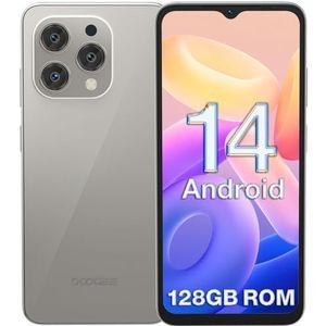 DOOGEE N55 Mobiele telefoon Android 14, 9 GB + 128 GB, 1 TB TF Octa Core, 6,56 inch HD/90 Hz, 5150 mAh 10 W opladen, AI camera 13 MP smartphone, voordelig, Face ID/OTG/Widevine L1/Dual Nano 4G SIM