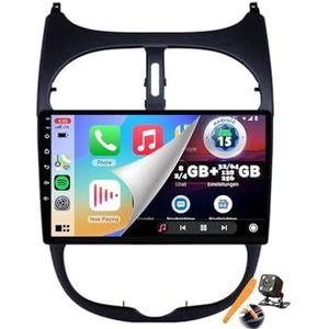 Y200s,YLOXFW Auto Stereo Android 15.0 Radio Sat Nav voor 206 2001-2008 GPS Navi 9'' Cartablet Multimedia Video Player FM BT Ontvanger met Carplay 4G 5G WiFi DSP SWC