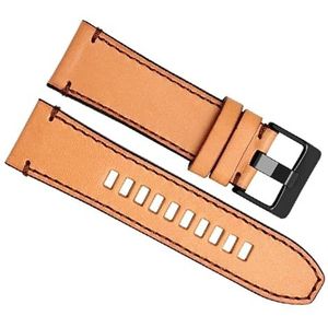 dayeer Lederen horlogeband Voor diesel DZ4476/4482 DZ7408 7406 4318 band Grote maat Mannen Horloge Band pols riem (Color : 13 Brown black, Size : 28mm)