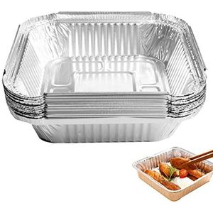2 Pcs Aluminiumfolie Trays | 20-PCS Draagbare Airfryer Aluminiumfolie Blikken - Home Kitchen Recyclebare aluminium pannen met hoge