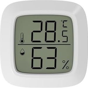 Mini LCD Digitale Thermometer Hygrometer Elektronische Temperatuur Hygrometer Sensor Meter Huishoudelijke Thermometer Nauwkeurige Monitor(C-White)