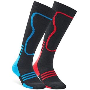 CityComfort Heren Sokken Thermische Sokken Multipack 6-11 Hoge Prestaties Winter Sokken Voor Ski Sokken Wandelen Sokken Wandelen Klimmen Lange Sokken (Veelkleurig - Pakket van 2)