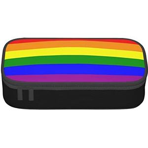 702 Potloodhouder Rainbow Pride Flag Pen Case Pouch Lichtgewicht Make-up Tas Praktische Potlood Pouch Tas voor Meisjes Jongens Vrouwen, Etui 1123, 5X9.5X21cm