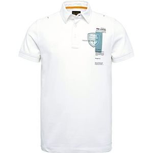 PME Legend Poloshirt met korte mouwen en pique, wit (bright white), XXL