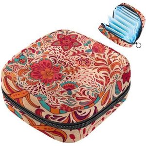 Opbergtas voor maandverband, Boheemse stijl, draagbare menstruatiematas, inlegkruisjes, tampons, maandverband, opberghouder voor vrouwen, school, kantoor