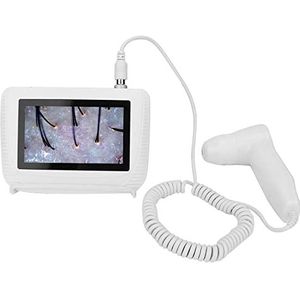 Huiddiagnose Haaranalysator, 5 Inch LCD-scree, Digitale Huiddetector, Vochttester Haarhuidanalysatormachine, Oplaadtype Hoofdhuid Haarzakje Huidhaardetector, Gemakkelijk Mee Te Nemen(EU)