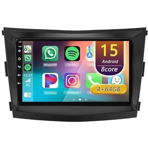 Android 15 Radio,voor SsangYong Tivoli 2015-2019, 9 Inch Touchscreen Autoradio Met Wireless CarPlay Android Auto Bluetooth WIFI GPS-navigatie Swc(A 4core (2G+32G))
