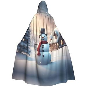 SSIMOO Merry Christmas Cute Snowman Exquisite Vampire Mantel Voor Rollenspel, Gemaakt Voor Onvergetelijke Halloween Momenten En Meer