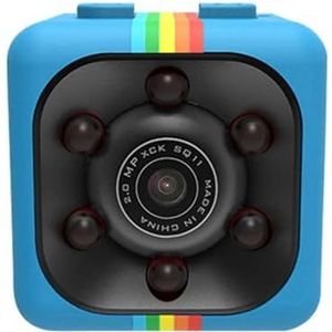 Actiecamera, 1080P Full HD Mini Camera Bewegingetectie Draagbare DVR Sport Micro Camcorder for Beveiliging en Buitenopnames,voor fietsen, motorfietsen(Blue)