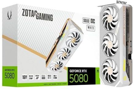 ZOTAC - GeForce RTX 5080 Solid OC - Grafische Kaart - Wit - 16GB GDDR7 RAM