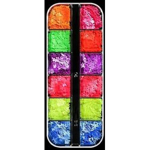 Holografische zoete liefdeshartnagelkunst met glitterpailletten, glanzende laserfluorescentie, ster, vlinder, 3D-nageldecoraties, accessoires - 12LSBF - 5