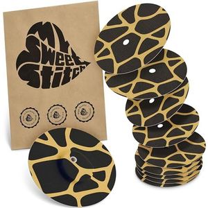 MySweetStitch | Pleister voor Dexcom G7 Sensor met VENTILATIEGAT | Waterdicht, ademend en huidvriendelijk Rond (10 stuk) | Made in Germany | Buiten Ø 65mm, binnen Ø 4mm | Savannah