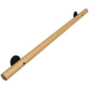 Leuningen voor trappen met beugels, Antisliptrap van massief hout for binnen for de veiligheid van oudere kinderen