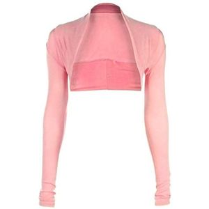 krautwear Bolero voor dames, lange mouwen, viscose, stola, bolerojas, bruiloft, feestelijk, effen, zwart, grijs, roze, marineblauw, roze