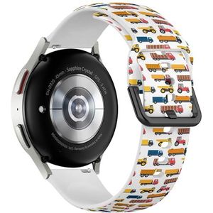 Sport-zachte band compatibel met Samsung Galaxy Watch 6 / Classic, Galaxy Watch 5 / PRO, Galaxy Watch 4 Classic (vrachtwagenauto's), siliconen armband, accessoire