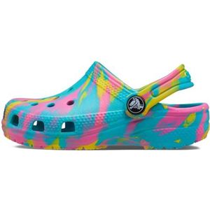 Crocs Unisex Kids Classic Gemarmerde Klomp T, Digitaal Aqua Multi, 27/28 EU