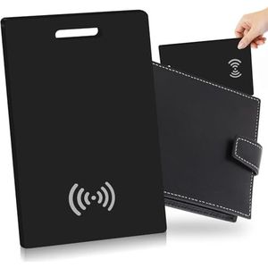 WIYETY Dunne portemonnee-trackerkaart: oplaadbare portemonneefinder, IP68 waterdicht, met Apple Find My, voor bagagelabel, telefoon, portemonnees, paspoorten (alleen iOS)