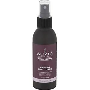 Sukin Australian Natural Purely Ageless verstevigende gezichtstonic, 125 ml, hydrateert en verstevigt de huid, met ribose, acai-bessenextract en goji bessenextract, veganistisch