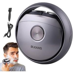 AOKLEY Draagbaar elektrisch scheerapparaat - UFO-vormige waterdichte scheermachine met 360 graden drijvend scheerapparaat | Elektrisch scheerapparaat voor autoreizen thuis, draaibaar scheerapparaat