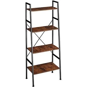 Tectake - Liverpool - Wandkast - Donker Hout - Industrieel - 61,5 x 36,5 x 150cm