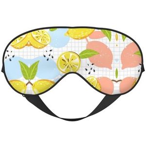 Fruits Lemon Sleep Mask - Verstelbaar, ademend, modieus oogmasker voor een comfortabele slaapervaring