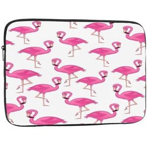 Laptop Case Roze Flamingo Laptop Sleeve Shockproof Beschermende Notebook Case Met Rits Aktetas Dragen