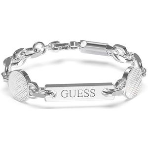 Guess King's Road herenarmband uit de collectie King'S Road. Sieraden van 100% roestvrij staal met stalen afwerking. Referentie: JUXB03_228JW_ST_S., Gelegeerd staal