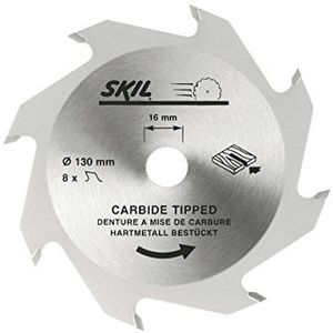 SKIL Hardmetalen zaagblad ø 130 mm (8 tanden, gereedschapshouder 16 mm, voor modellen 5140, 5240, 5740, 5144, voor grove sneden)