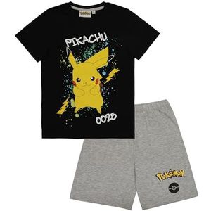 Pokemon pyjama korte pyjama jongens of meisjes, zwart, 140
