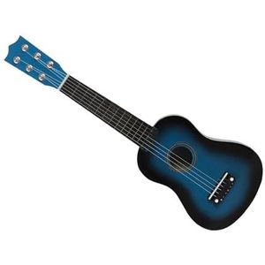 Blauw 6-snarige Mini-ukelele Folk-akoestische Ukelele-beginnersgitaarinstrument Voor Beginnende Volwassenen Ukelele Starterkit