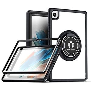 Tablet PC-hoes Lichtgewicht hoes Compatible with Samsung Galaxy Tab S8/S7 11 inch (SM-X700/X706/T870/T875/T876B), robuuste schokbestendige hoes van militaire kwaliteit met 360° draaibare standaard TPU