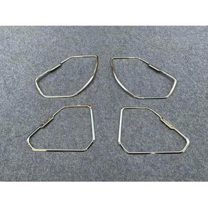 Auto Audio Speaker Trim Cover Binnendeur Luidspreker Stereo Geluid Frame Case Decoratie Deel Voor Rav4 2019-2021 2020 Beschermende strips(Silver frame)