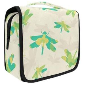 Hangende opvouwbare toilettas libelle groene make-up reisorganizer tassen tas voor vrouwen meisjes badkamer