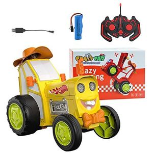 RC stuntauto speelgoed, Kinderspeelgoed Mini RC Stuntauto met 90 graden rotatie, Rotatie Stuntauto voor Jongens Meisjes Zhenjue