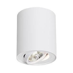 QAZQA - Moderne plafondspot wit draai- en kantelbaar AR70 - Rondoo Up | Woonkamer | Slaapkamer | Keuken - Aluminium Cilinder - GU10 Geschikt voor LED - Max. 1 x 15 Watt