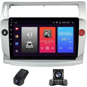 Android 14 autoradio geldt voor Citroen C4 LA LC C-Triomphe C-Quatre 2004-2014 met Carplay Android Auto WiFi 9 inch autoradio 2 Din met Bluetooth/stuurbediening achteruitrijcamera(B,C30 Pro)