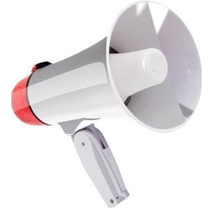 Oplaadbare Handluidspreker Met Opnamefunctie, Perfect For Buitenpromoties(White)