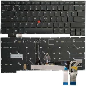 Verlicht Amerikaans toetsenbord voor Lenovo ThinkPad T14s Gen 2 P1 GEN4 X1 Extreme Gen4 Engels zwart(With Backlight)