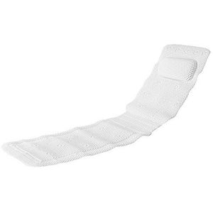 Mr.do Witte zachte badmat met kussen Antislip antibacterieel geschuimd PVC (14,2 x 49,2 inch)