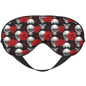 Halloween Skull 1 afdrukken all-Occasion Sleep Eye Mask met dubbele zijden verstelbare riem perfect voor ploegen en reizen