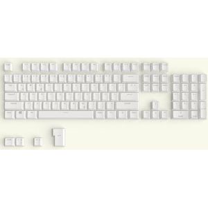 104 aangepaste ABS keycaps voor mechanische toetsenborden compatibel met Koreaanse, Franse Spaanse Spaanse Russische RGB backlight-opties (Duits-wit)